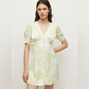NWT Allsaints Demi Marama Dress Sz 8 All Saints- color citrus yellow